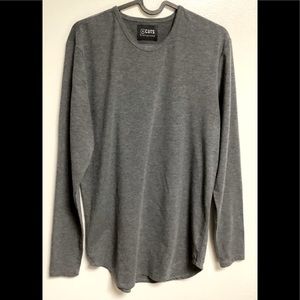 Cuts Elongated Crew long sleeve Shirts - Small